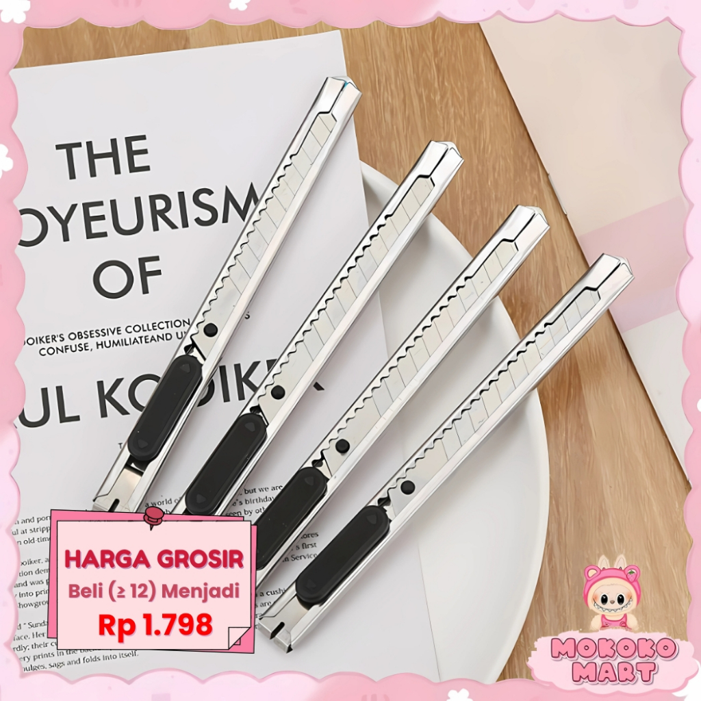 

MM Pisau Cutter Besi Mini 12.5cm Stainless Grosir Eceran Alat Tulis Kantor Tulis Sekolah LG-02