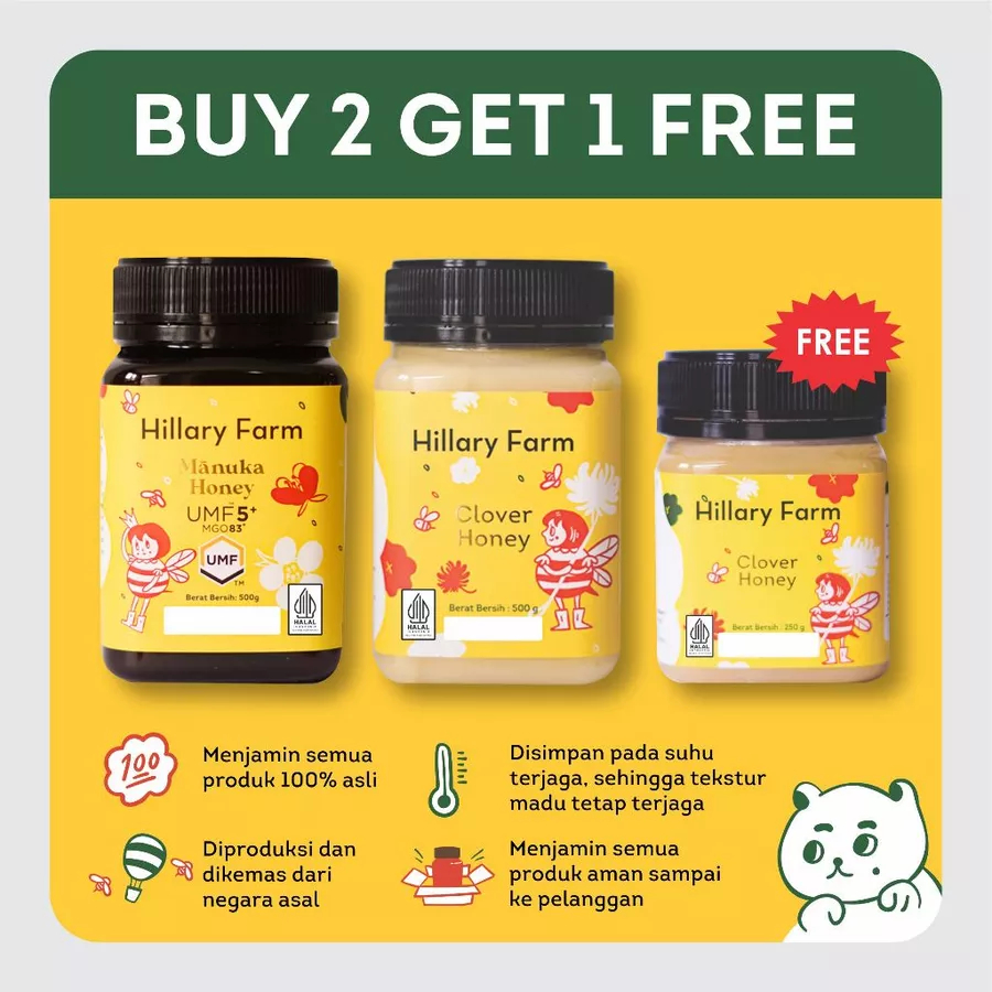 

Manuka honey UMF 5+ , Clover Honey Free Madu