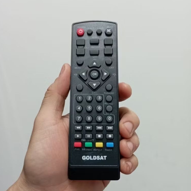 Remot Remote STB DVB-T2 Tanpa Setting Goldsat Sonic RC130 Set Top Box Digital TV HD
