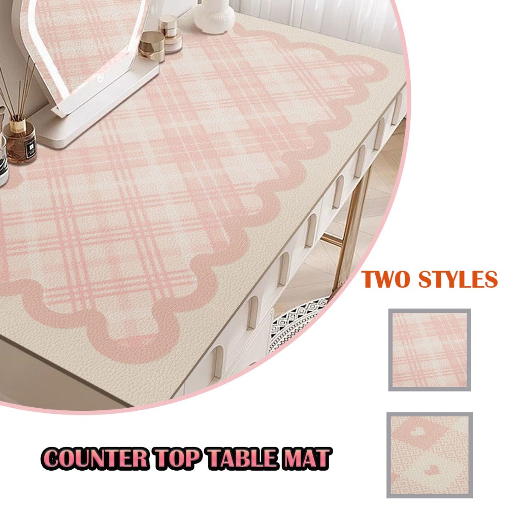 [40*80CM] taplak meja kain aesthetic, Alas Meja Rias Anti Air Taplak Meja Lucu Estetik, Taplak Meja 