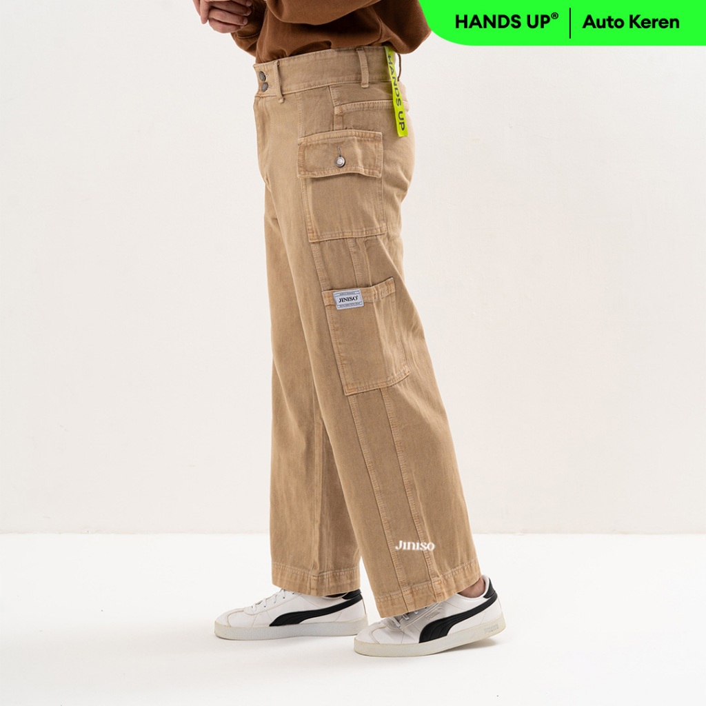 JINISO Cargo Baggy Denim Jeans Pria 412