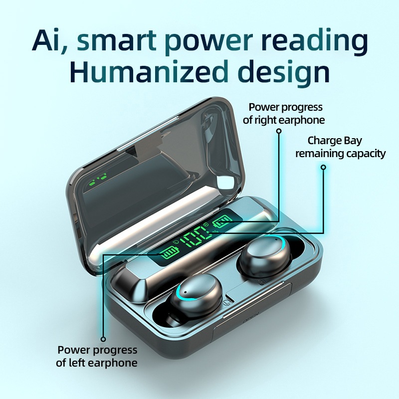 Earphone TWS F9-5 | Earphone Bluetooth | Tanpa Kabel