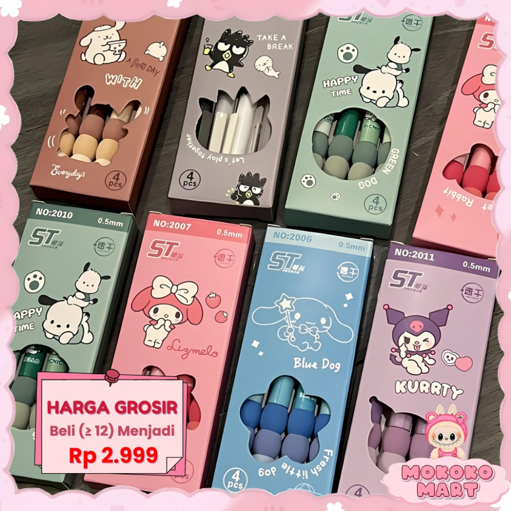 

MM Pena 0.5mm 1pcs Karakter Pulpen Motif Karakter Lucu Pulpen Gel Hitam Alat Tulis Sekolah Bolpen