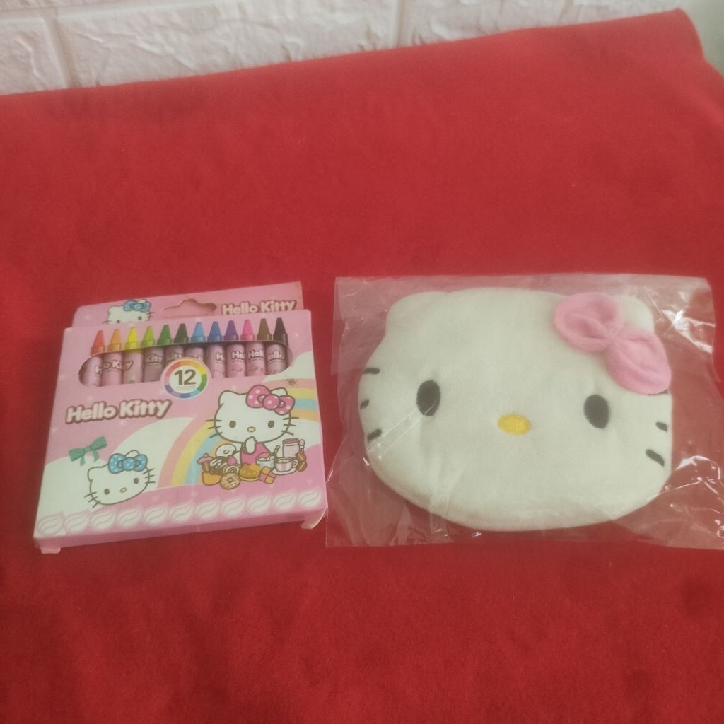 

Pouch Coin Purse dan Krayon Hello Kitty 12 Warna Preloved