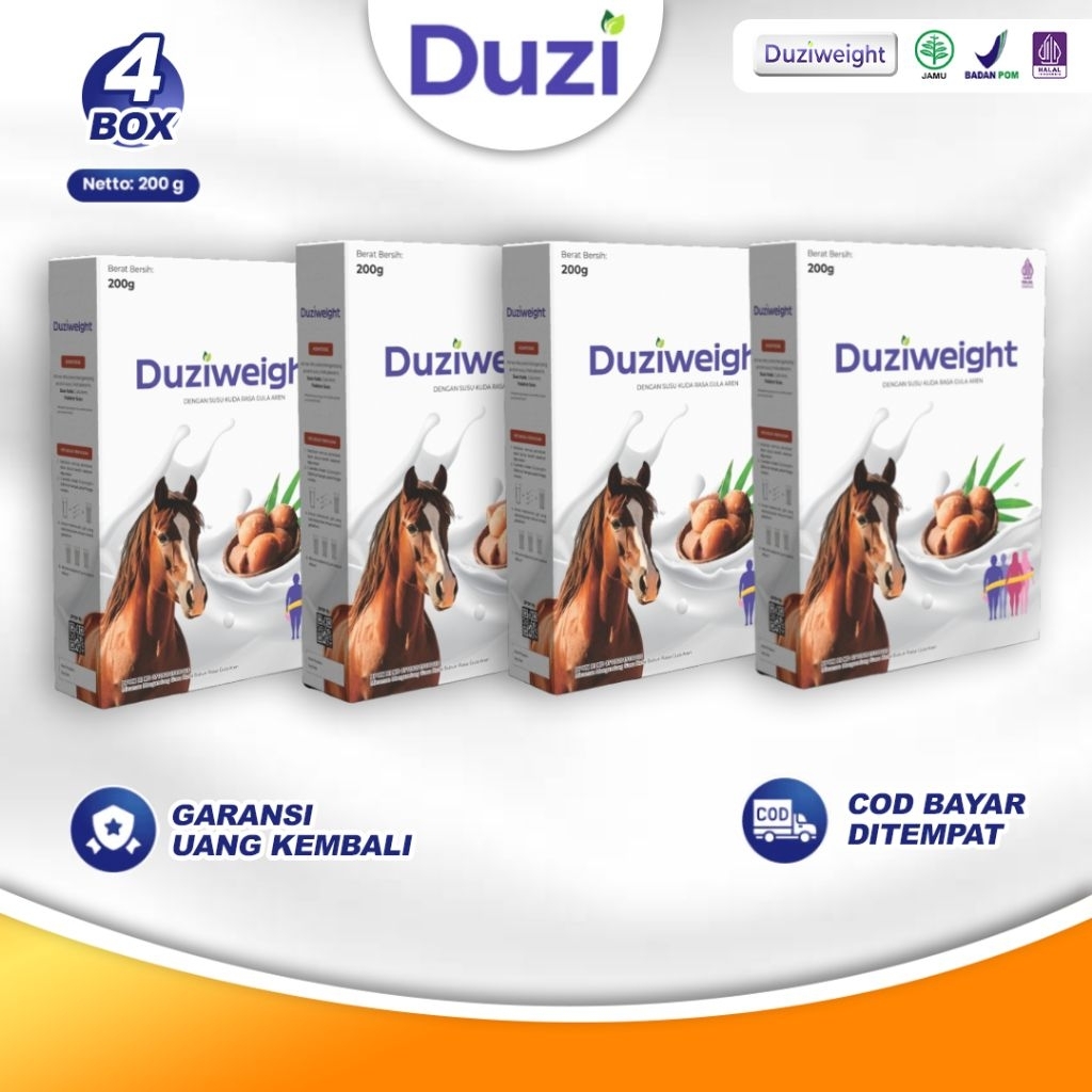

Duzi Weight - Susu Kuda Herbal Bubuk 100% Asli [ Paket 4 Box ]
