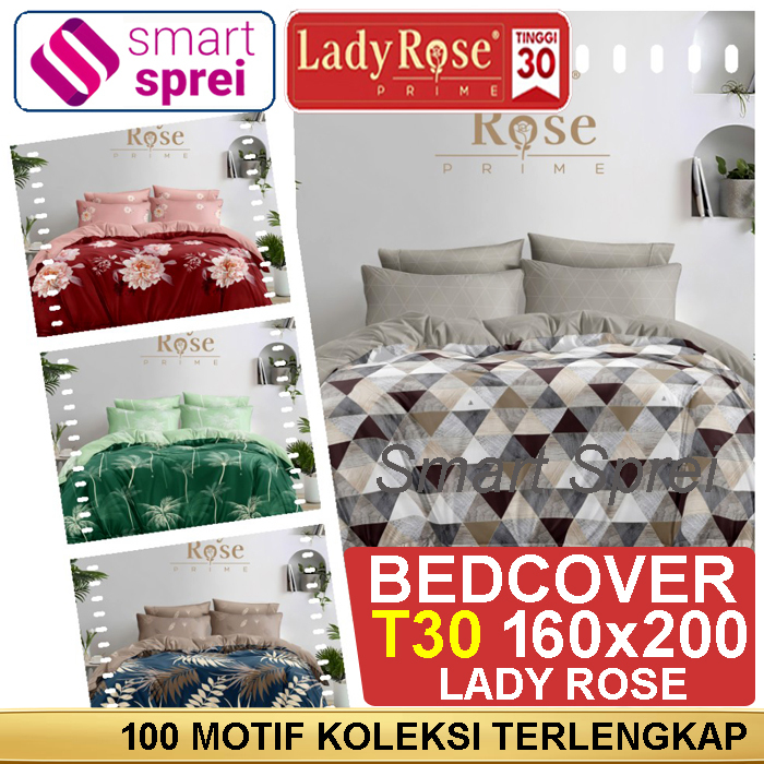 BEDCOVER LADY ROSE 160x200 Tinggi 30 / BEDCOVER LADY ROSE / BEDCOVER QUEEN