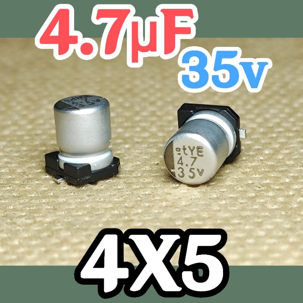 Solid kapasitor capasitor elko elco SMD 35V 35 v 4,7 uf 4,7 uf 4.7 uf 4.7uf 35v 35 volt 4x5 ORIGINAL