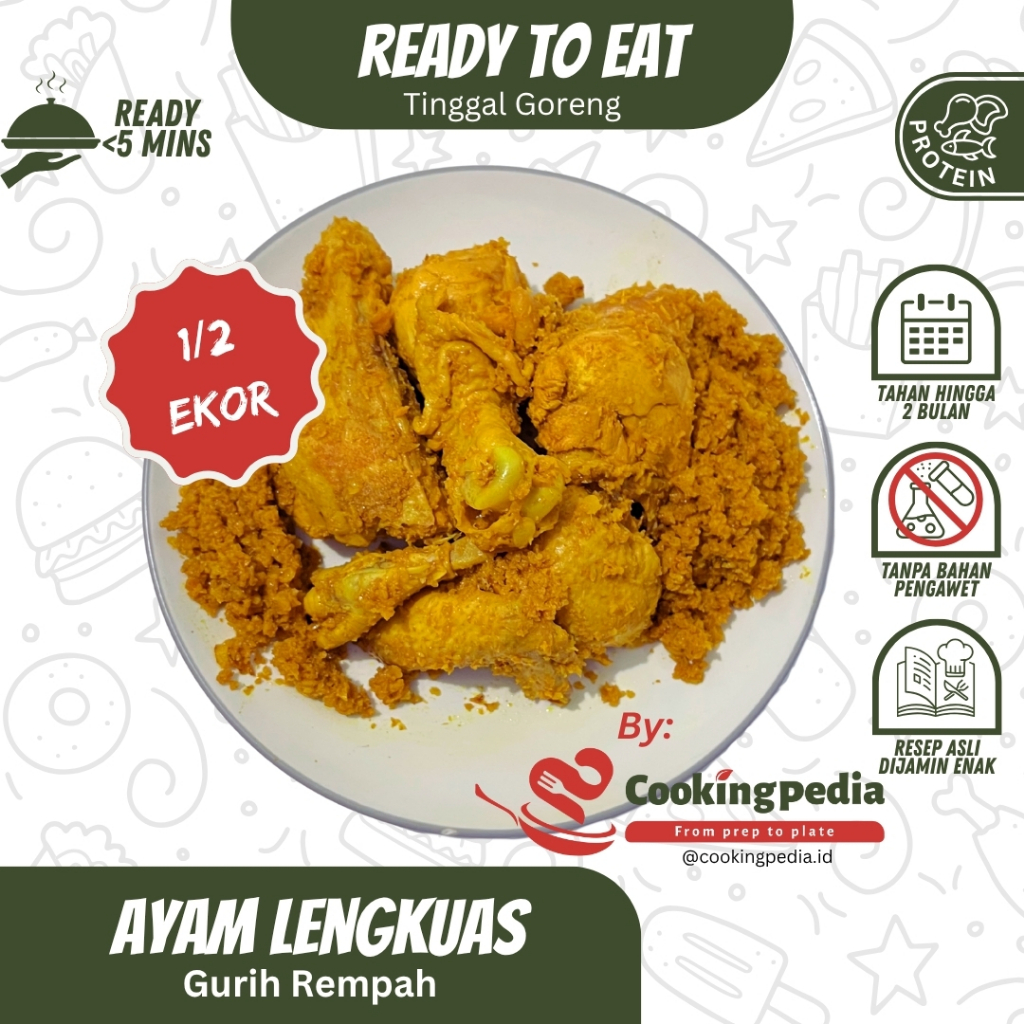 

[Cookingpedia] Ayam Lengkuas ½ Ekor I Ayam Siap Saji I Ayam Goreng I Tanpa Pengawet I Higienis I Ready to Eat