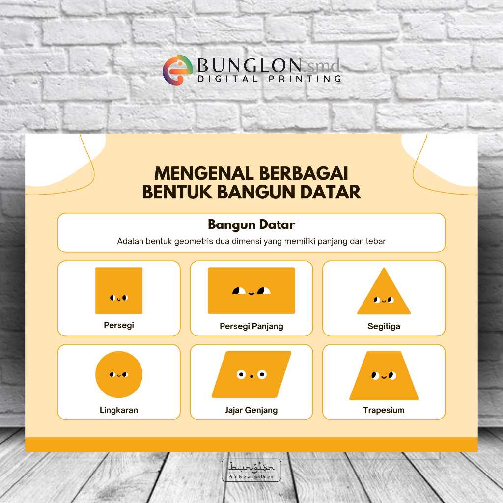 

Poster Mengenal Berbagai Bentuk Bangun Datar