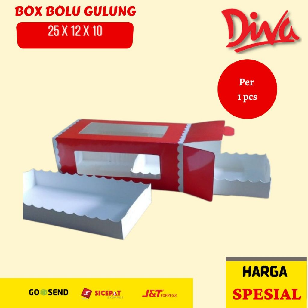 

Box Bolu Gulung 25x12x10 | Box Bolung | Dus Bolu Merah