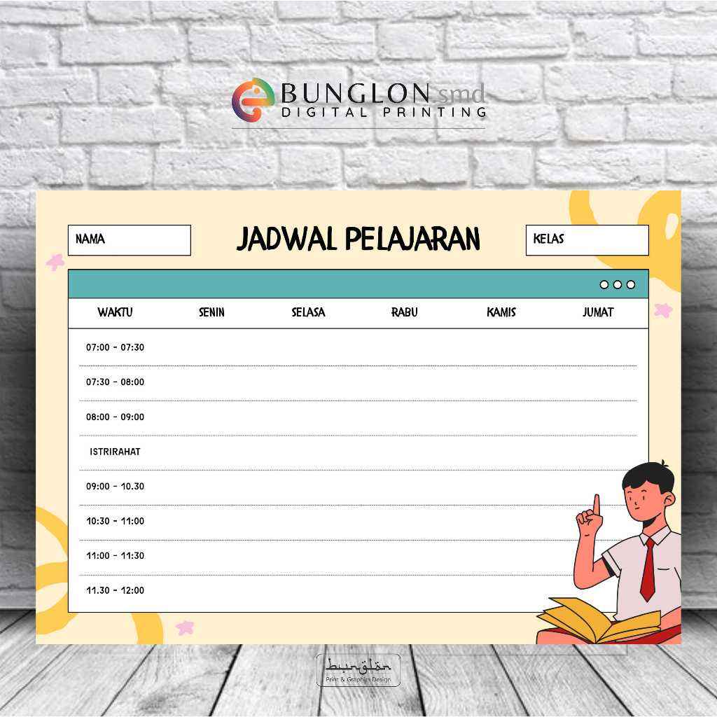 

Poster Jadwal Pelajaran Keren