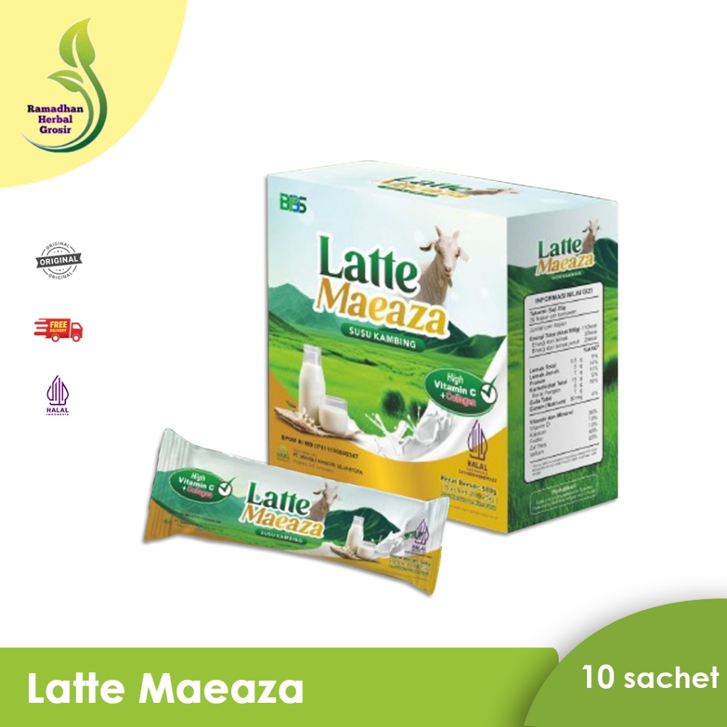 

Latte Maeaza Premium Susu Kambing Bubuk + Vitamin C & Kolagen Isi 10 Sachet