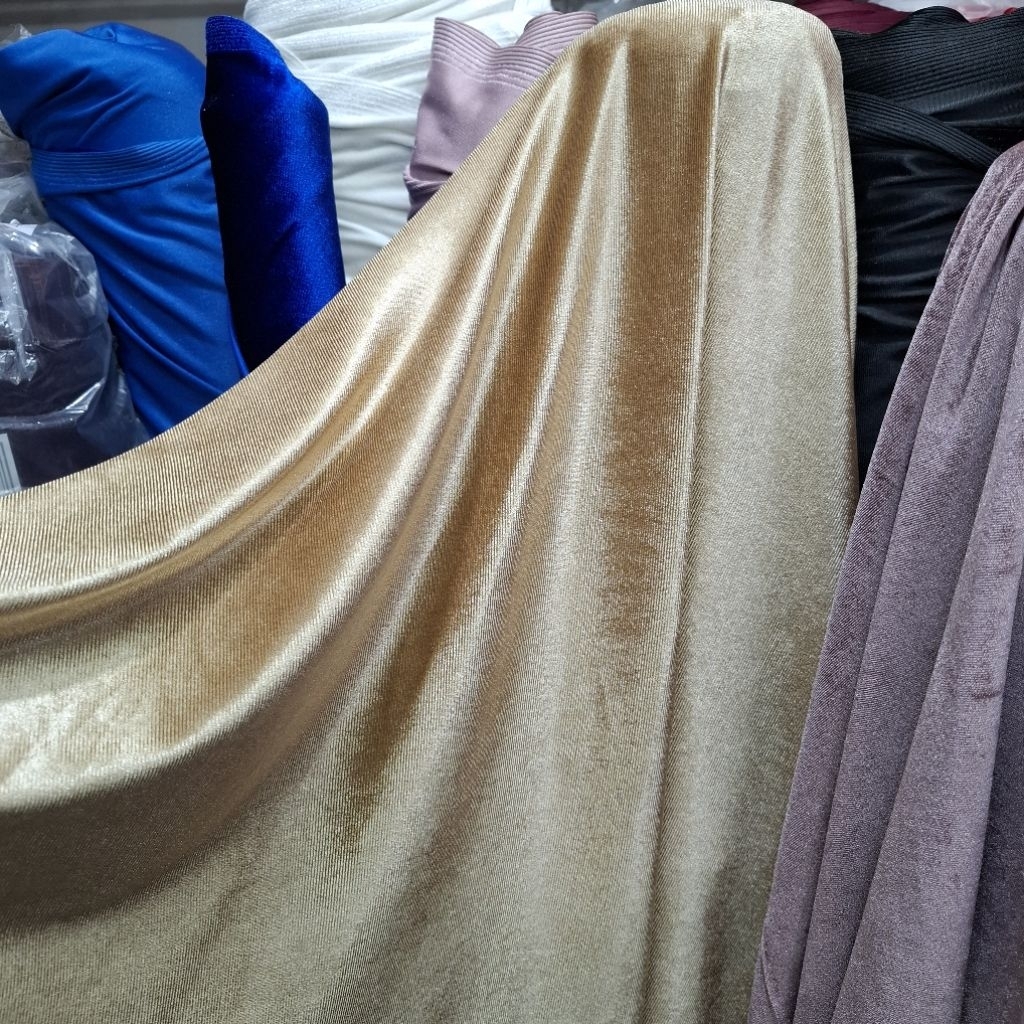 MURAHH Kain Bahan Buludru Strettz. Gamis Buludru, Dress buludru, Gaun buludru strettz