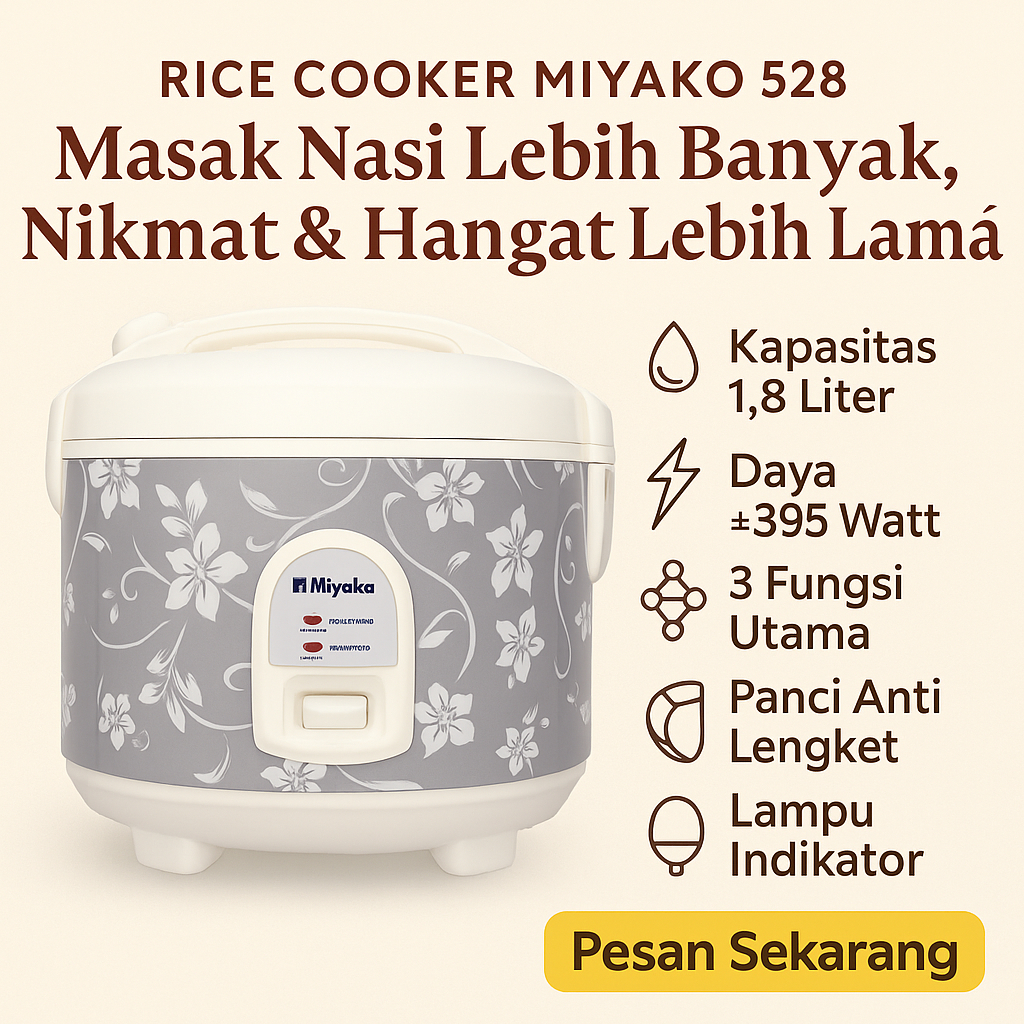 Rice Cooker Miyako 528 / Penanak Nasi Miyako 528