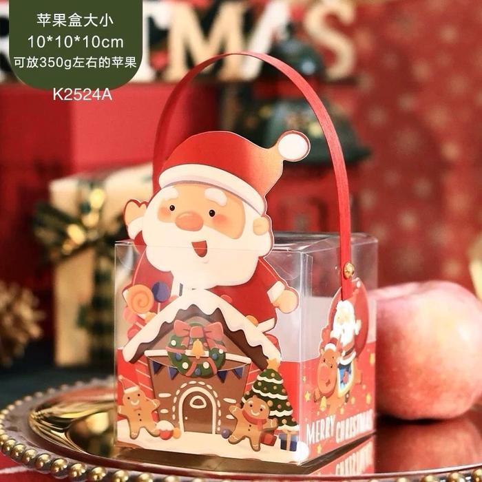 

Kotak Mika Cookies Natal K2524 Xmas Cute Santa Claus Box muat 1 toples| K25