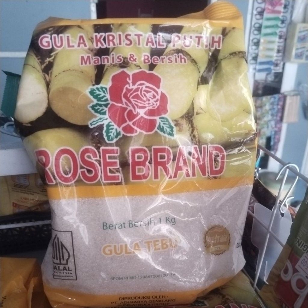 

gula Kristal putih rose brand 1kg
