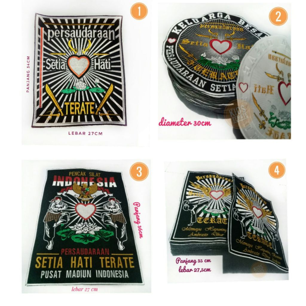 badge bordir PSHT besar atau bet punggung PSHT