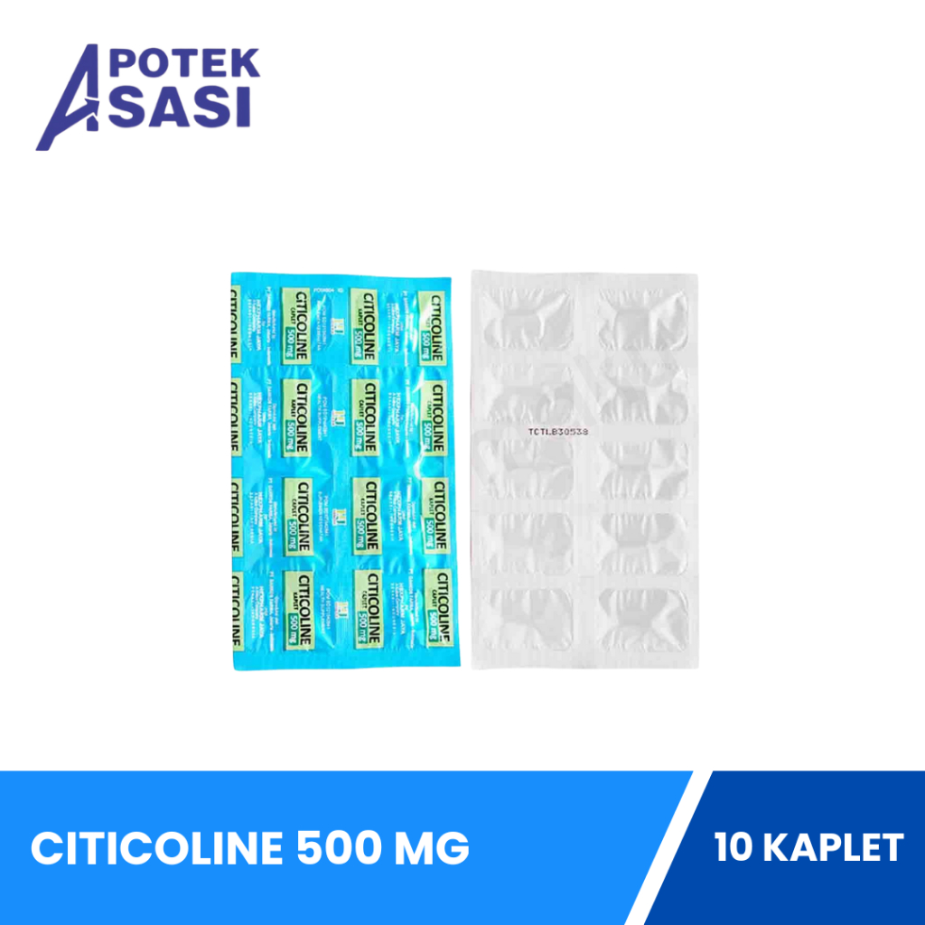 Citicoline 500 Mg HJ Strip Isi 10 Kaplet - Membantu Menangani Penurunan Kemampuan Kognitif Pada Lans
