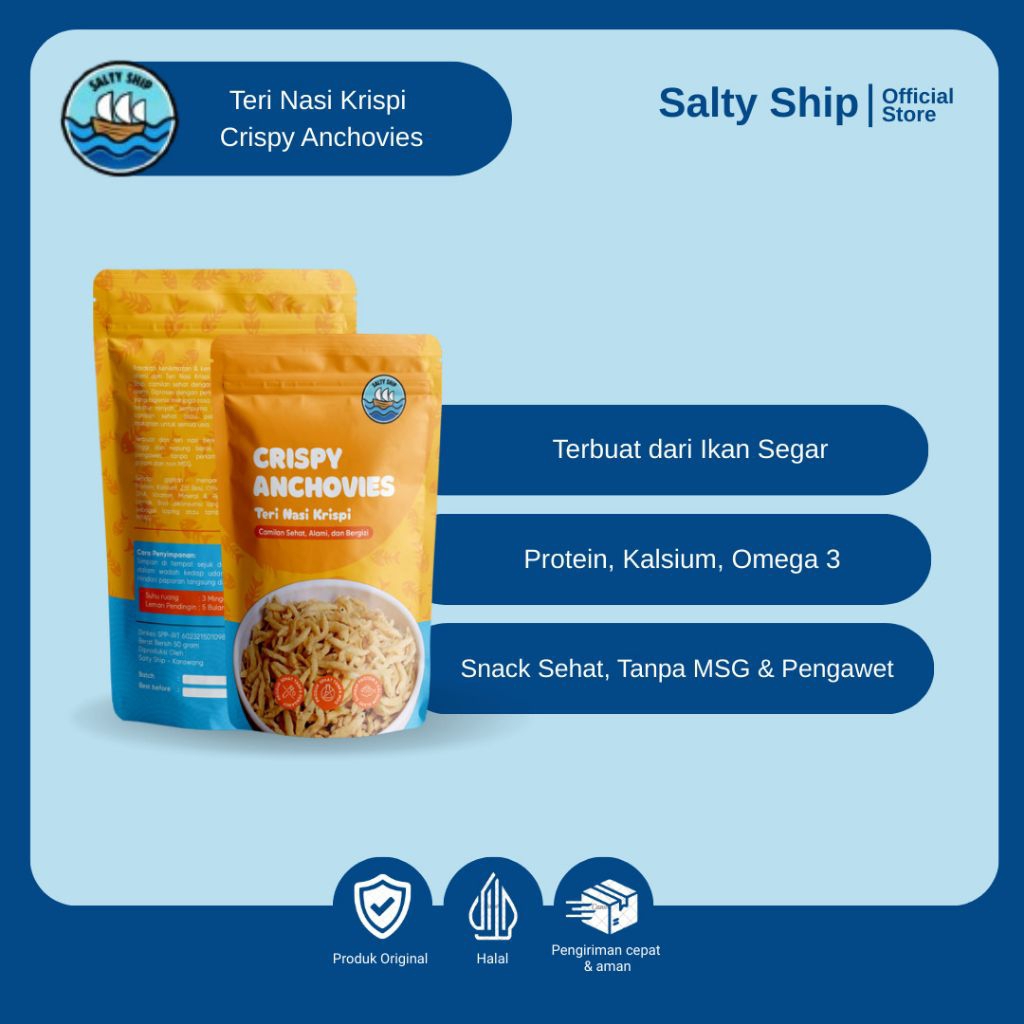 

Salty Ship Teri Nasi Krispi | Crispy Anchovies Teri Nasi Kriuk Terri Nasi Medan