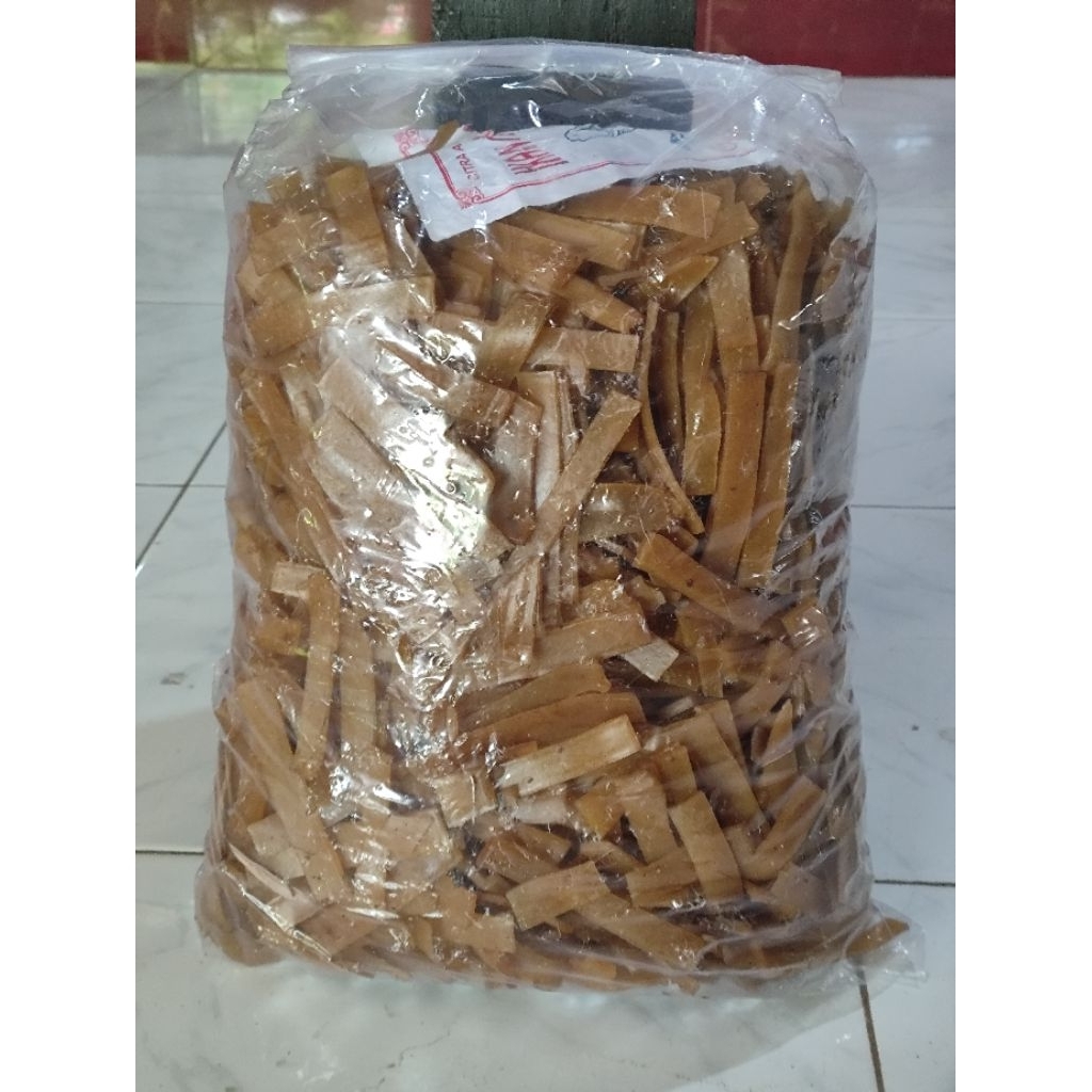 

Krupuk mentah asli, krupuk jari, krupuk jari rambak (eceran)
