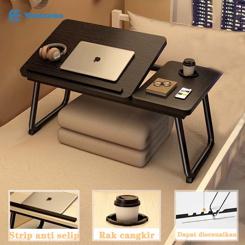 TERLARIS Yonezawa Meja Laptop Lipat Meja Lipat Portable Computer Desk Bed Table Meja Anak Meja
