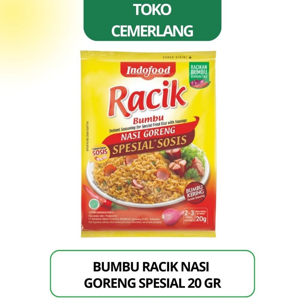 

Bumbu Racik Indofood Nasi Goreng Special 20 gr (10 pcs)