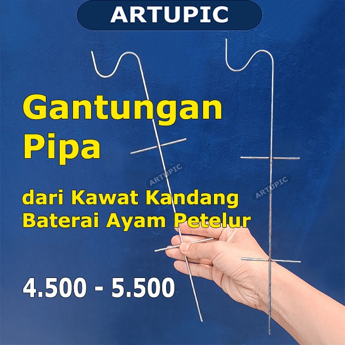 Gantungan Pipa Nipple dari Kawat Kandang Baterai Ayam Petelur Galvanis