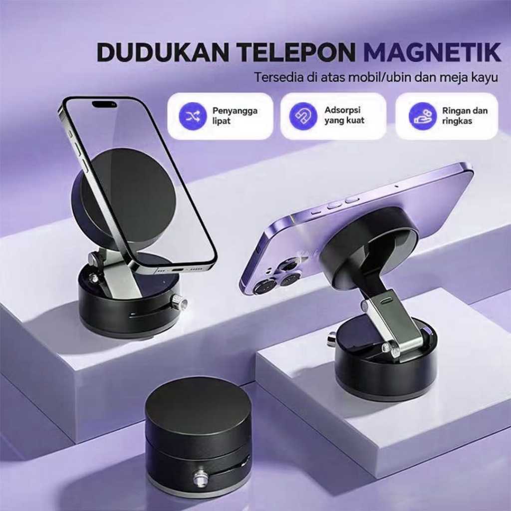 Phone Holder Putar Stand Holder HP Metal Rotasi  Phone Holder Meja Dudukan Ponsel/Tablet Meja