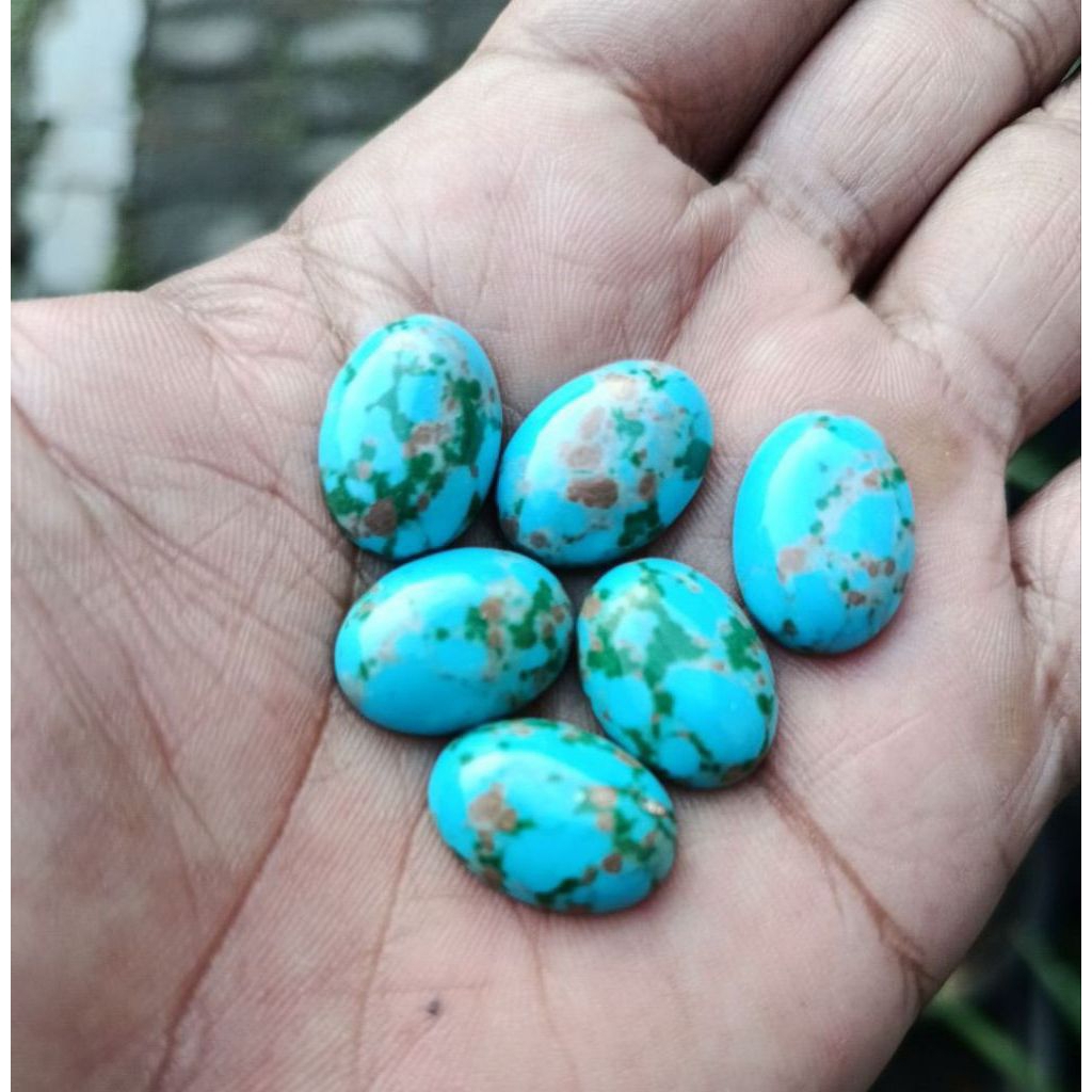 Batu Akik Pirus Mesir Gradasi Tiga Warna