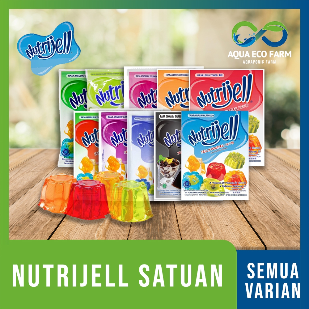 

[AquaEcoFarm] Nutrijell Jelly Powder Berbagai Rasa - Jelly Sehat & Segar dalam Varian Blueberry, Grape, Guava, Honey Dew, Lychee, Mango, Orange, Strawberry & Plain | Bandung