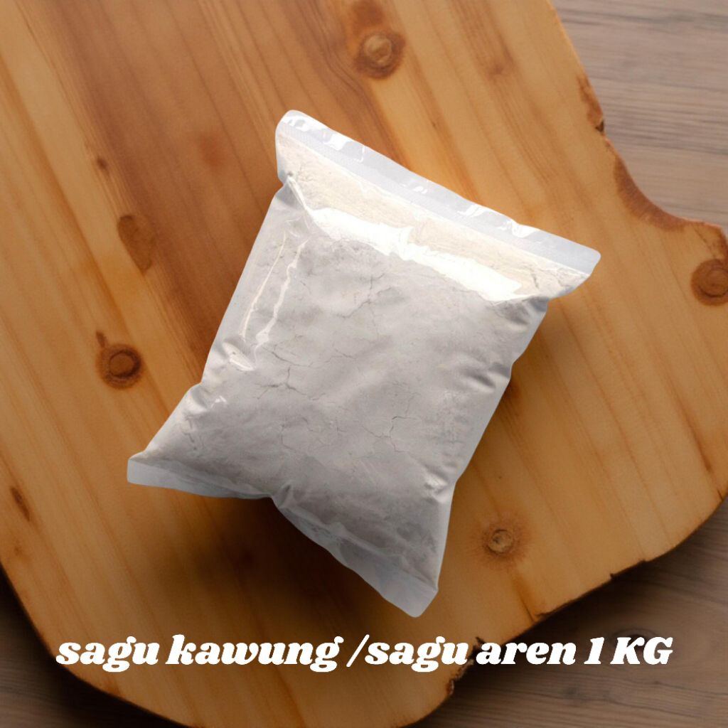 

Tepung Sagu Kawung Murni Sagu Aren 1Kg Bahan Bakso Cilok Cendol kue Termurah COD