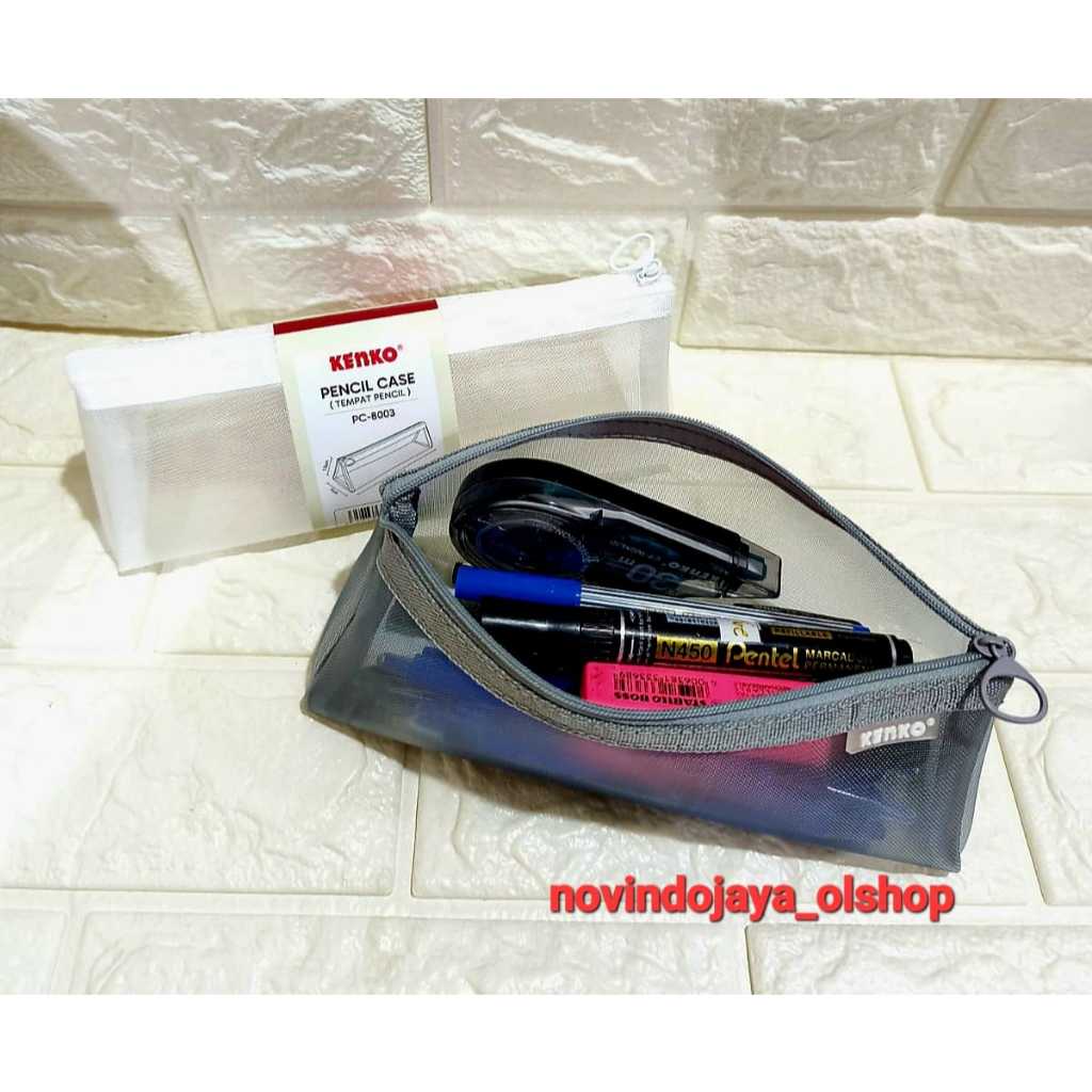

ECER 1PCS KENKO PENSIL CASE TEMPAT PENSIL TRANSPARANT PC-8003 TERLARIS