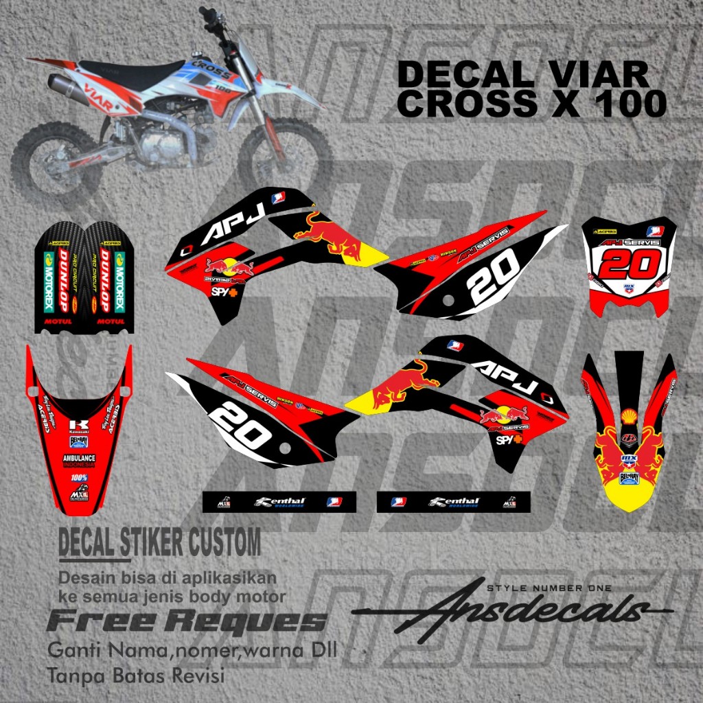 Stiker Viar Cross X 100 Stiker Mini Trail Viar Cross X 100 New Stiker Mini Trail