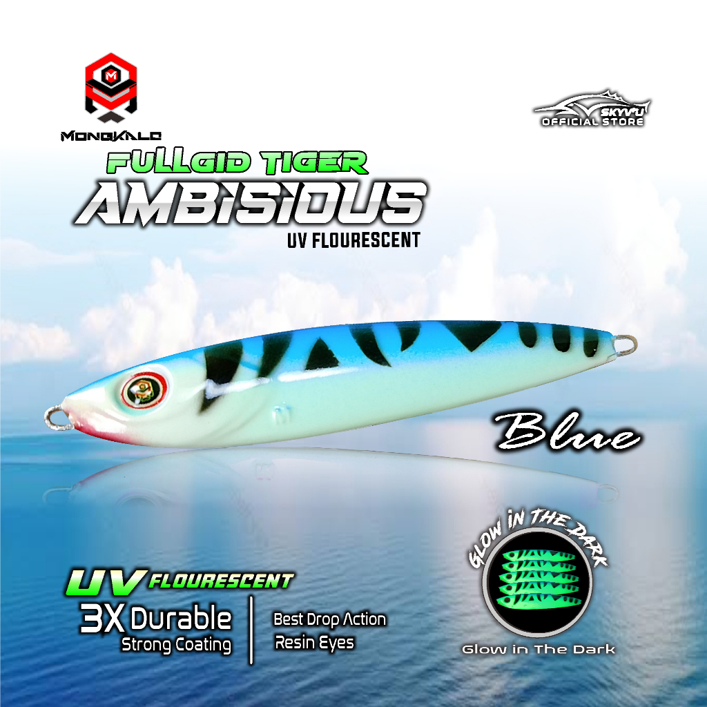 Mongkalo Ambisious noFoil Full-GID Tiger Fluorescent 80 Biru