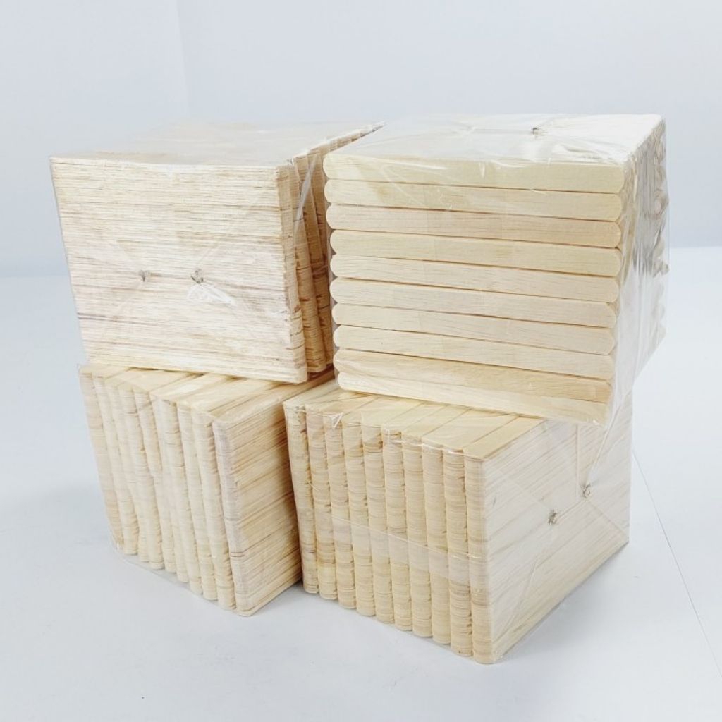 Stik Es Krim halus ringan Untuk kerajinan / stik es krim murah / Stik es krim biasa isi 500pcs