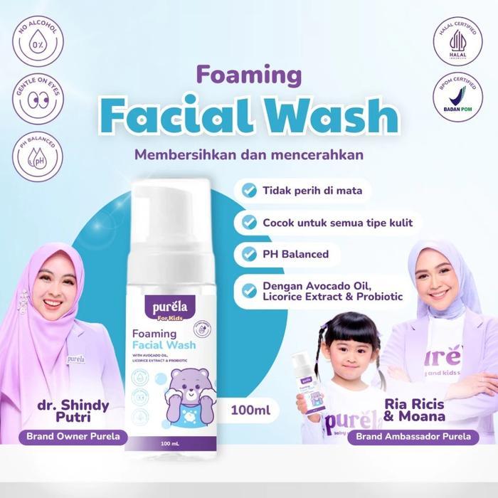 Purela Foaming Facial Wash - Sabun Cuci Muka Anak