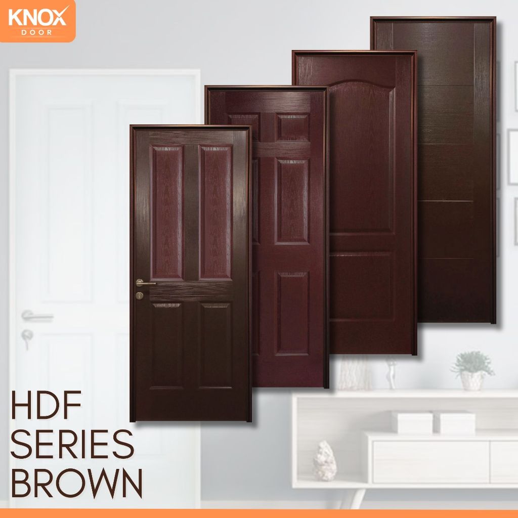 KNOX DOOR SERIES BROWN | MODEL ROMA l COMO l MILANO l CATANIA l 36x820x2100mm l ACCESORIS HADWARE SE