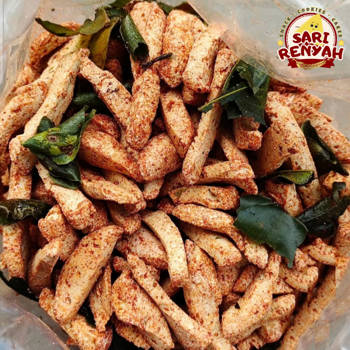 

STIK BASRENG PEDAS Gurih Daun Jeruk 250g / Stik Pedes Cemilan Ringan - Sari Renyah