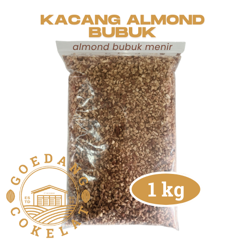 

Goedang Cokelat | Kacang Almond Bubuk 1kg | KACANG ALMOND Kasar / Menir – 100% Almond Asli Premium