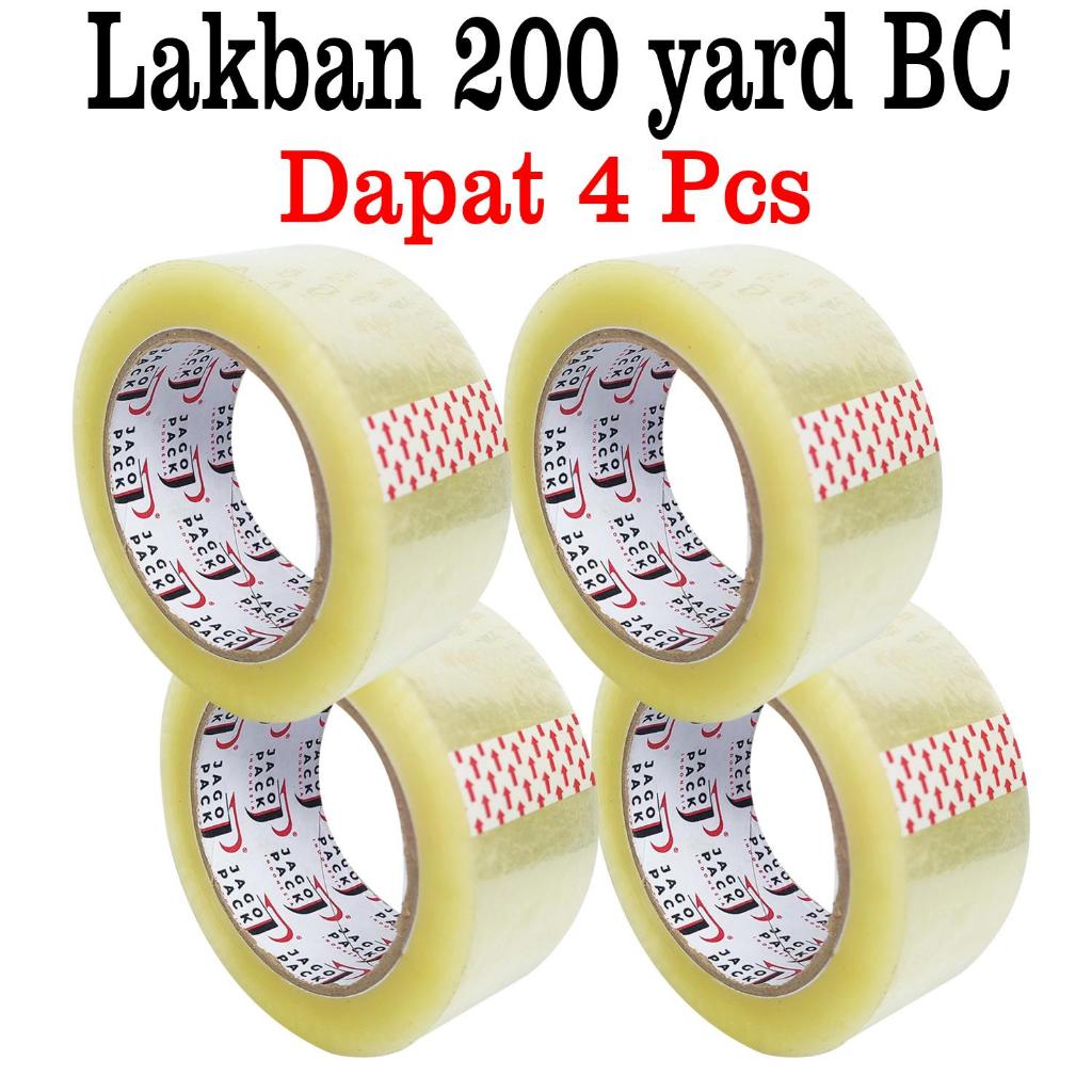 

PROMO 4 PCS - Lakban bening 45mm x 200yard BC - Lakban Packing Paket - Jago Pack Indonesia