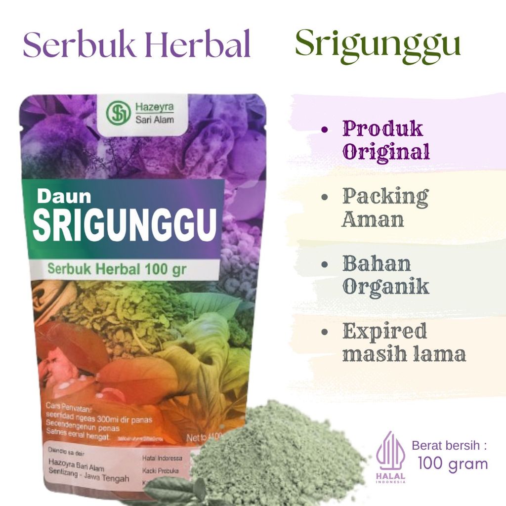 

bubuk serbuk daun srigunggu 100gr