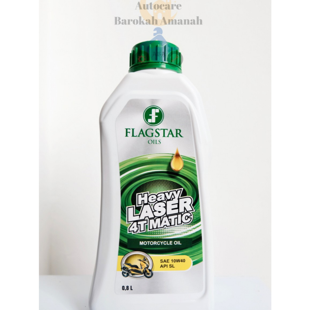 Oli Mesin Motor Matic 4T 800ml – Flagstar Heavy Laser 10W40 API SL Matic Motorcycle Oil