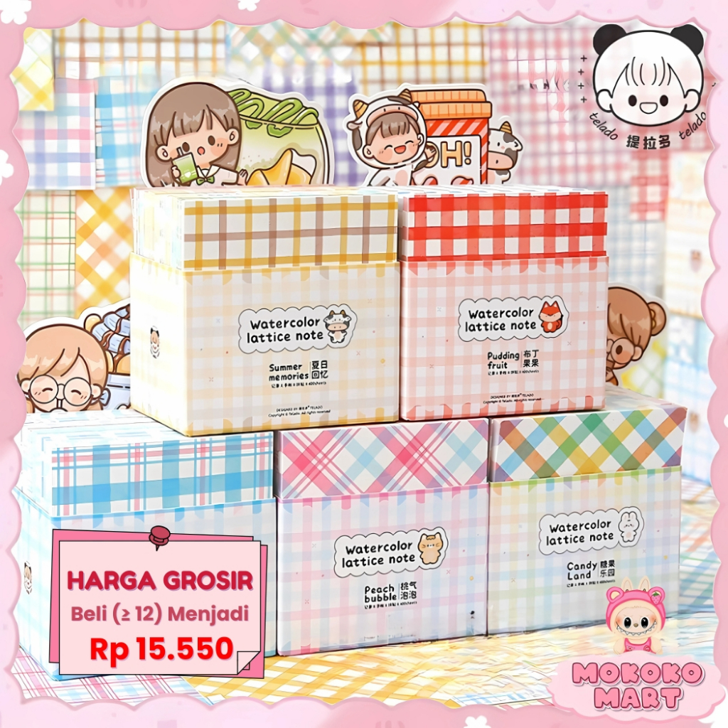 

MM Memopad Notepad Isi 200 Lembar Note Kertas Aesthetic Colourfull Kertas Note Memo Mini Lucu TLD71