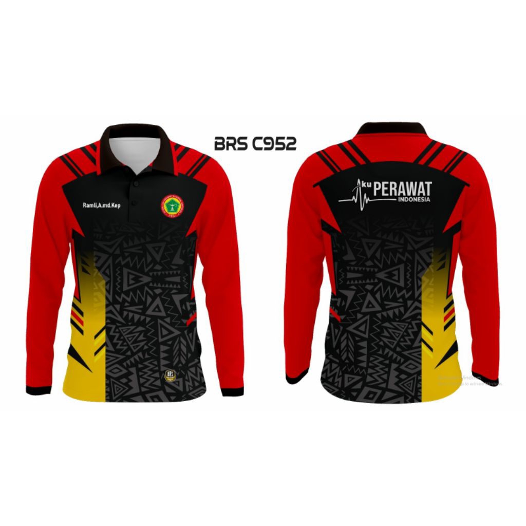 Jersey PERAWAT TERBARU Kaos Kerah Polo PERAWAT FREE CUSTOM Full Printing KUALITAS PREMIUM