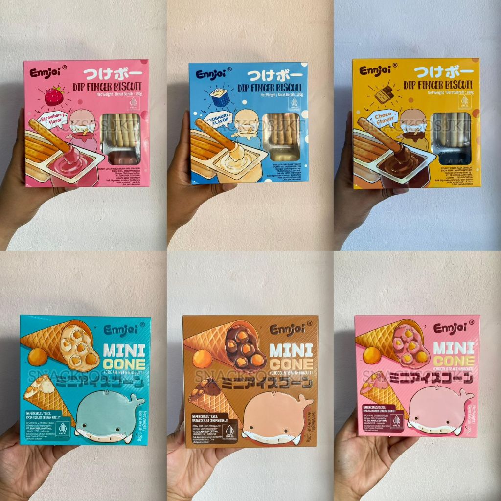 

ENNJOI ENJOI DIP FINGER STRAWBERRY / YOGURT / CHOCOLATE- ENNJOI MINI CONE CHOCOLATE / STRAWBERRY / YOGURT