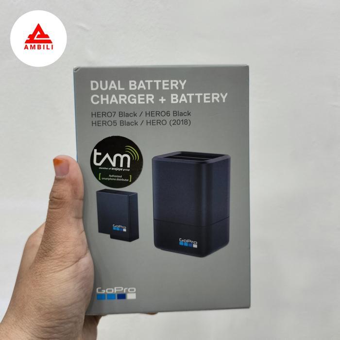 GOPRO MAX DUAL BATTERY CHARGER BATTERY HERO 5/6/7 2018 SECOND ORIGINAL