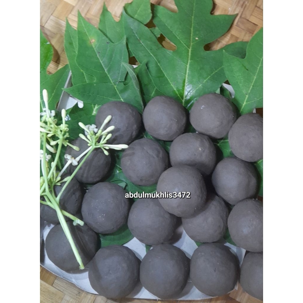 Ampo Tanah Lempung (1 butir / 50 gram ), ampo tanah liat , penghilang rasa pahit daun pepaya , ampo 