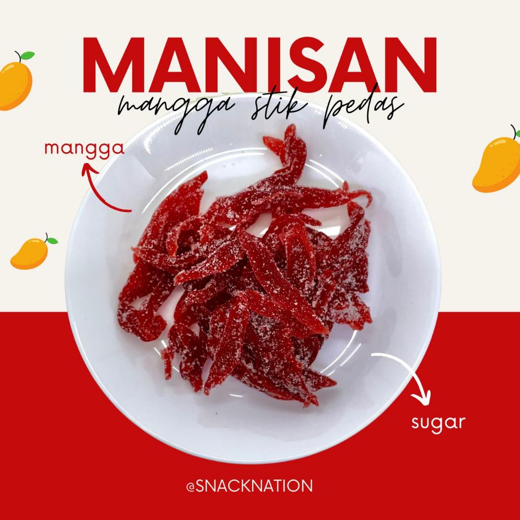 

MANISAN KERING MANGGA STIK PEDAS KUALITAS PREMIUM 200 GRAM / 400 GRAM BUAH MANGGA