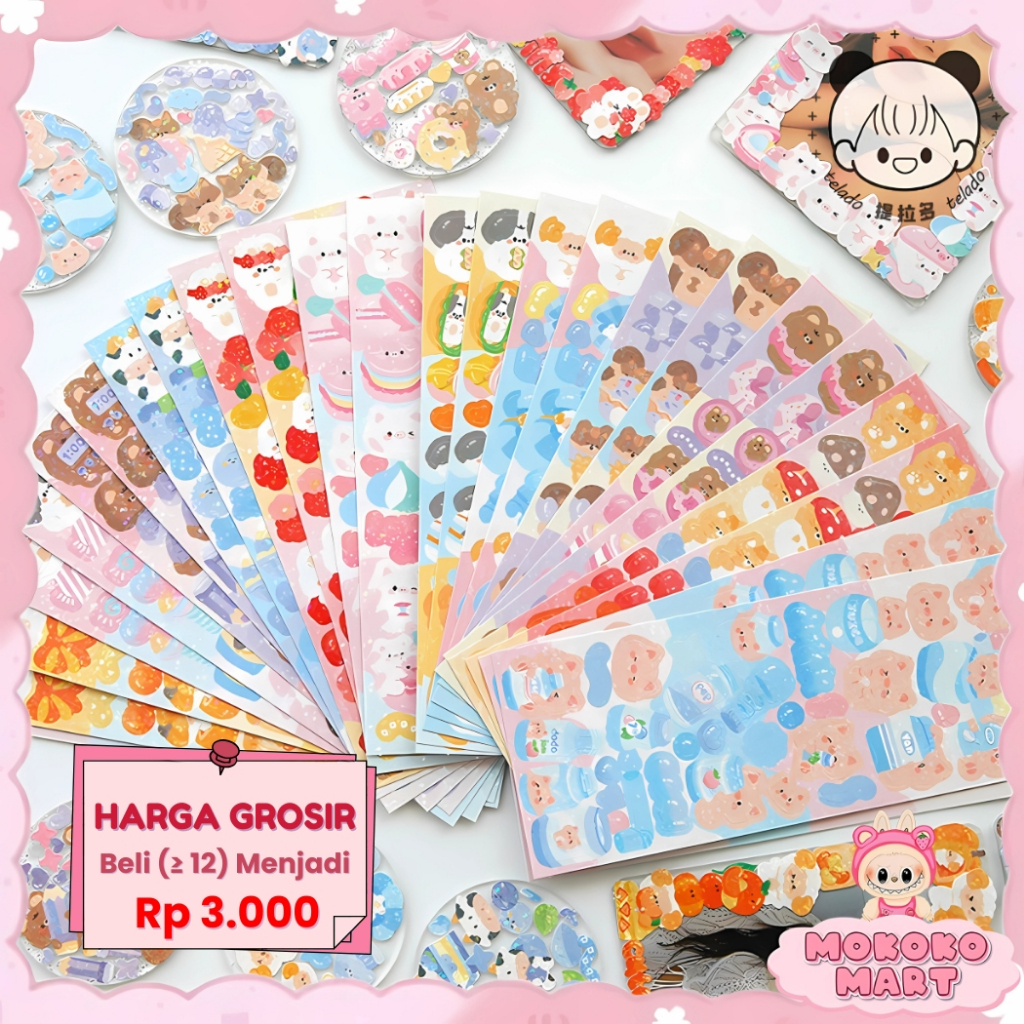 

MM Stiker Dekor DIY Stiker Lucu Jurnaling Photocard Kpop / Gantungan Kunci Casing Hp Aesthetic TLD64