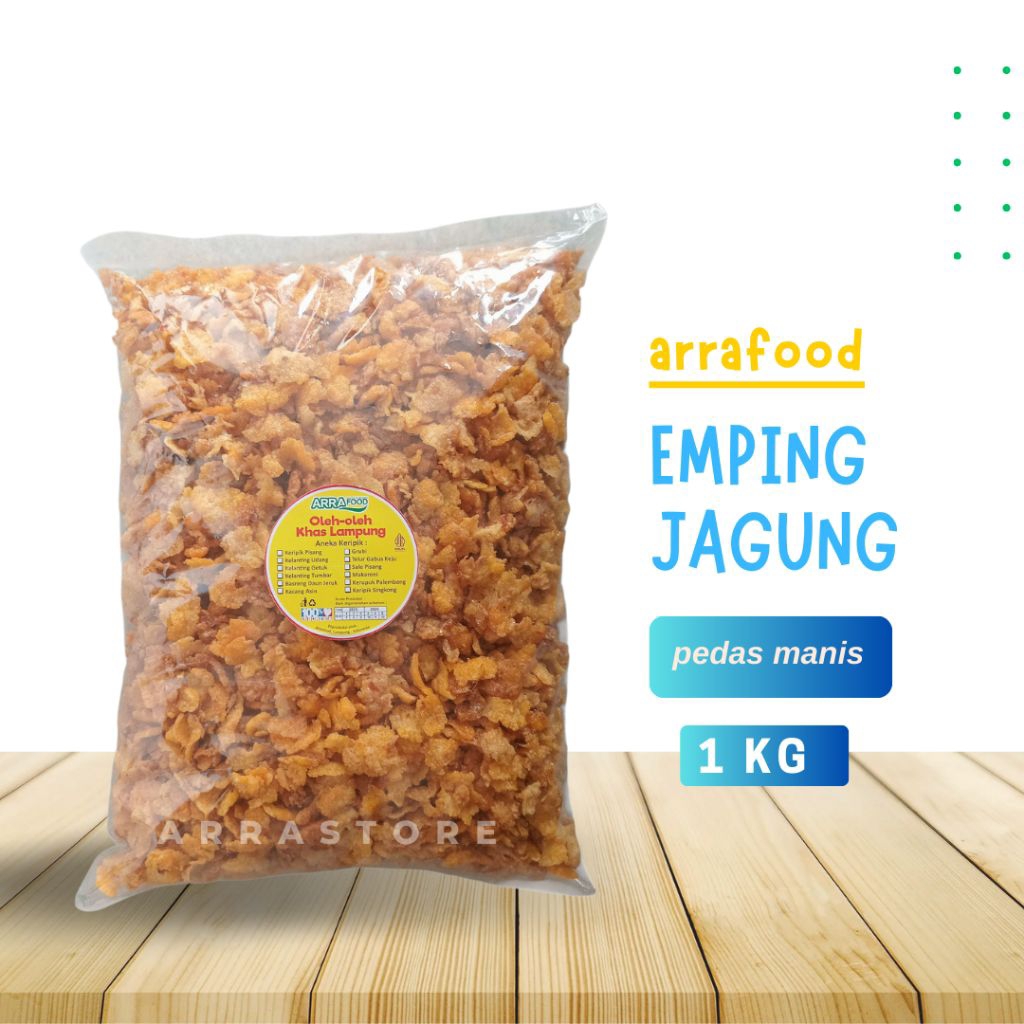

[1 KG] Emping Jagung pedas Manis Jagung geprek balado